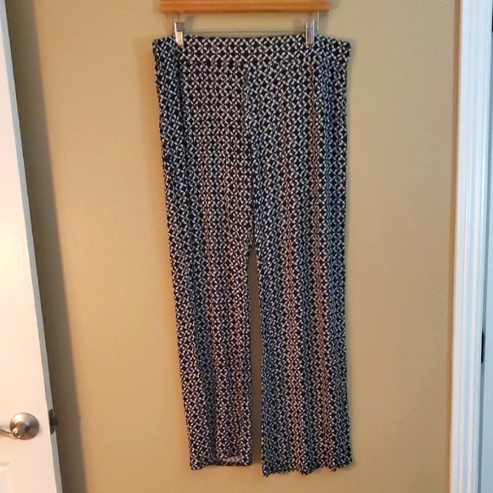 Tutta Bella Design Elegant Geometric Women's Wide Leg Pants